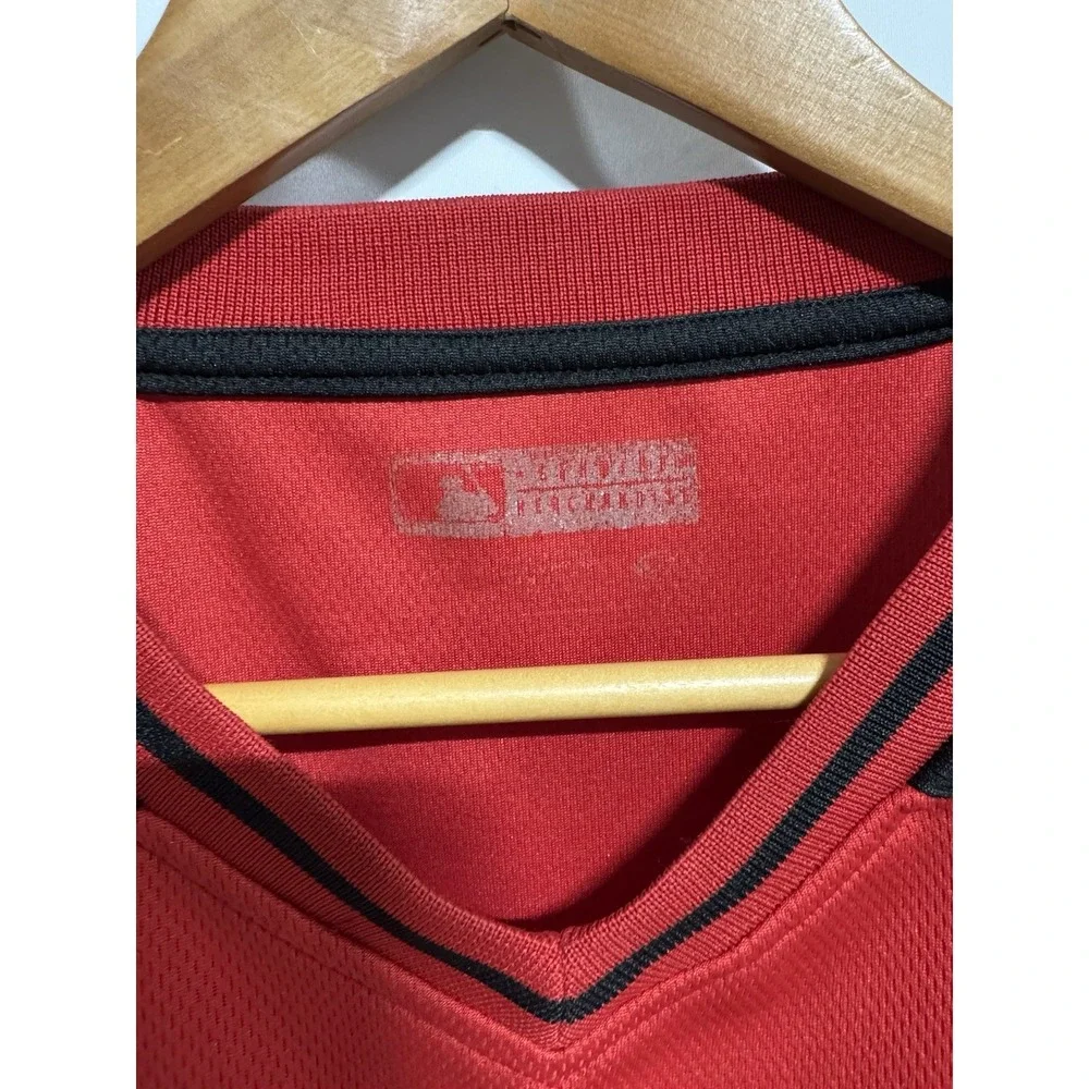 Cincinnati Reds Shirt Mens L/XL Red Black MLB Baseball True Fan Jersey Style Top